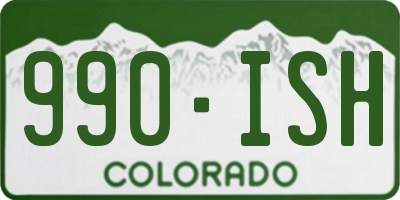 CO license plate 990ISH