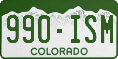 CO license plate 990ISM