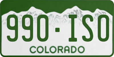 CO license plate 990ISO