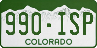 CO license plate 990ISP
