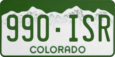 CO license plate 990ISR