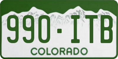 CO license plate 990ITB