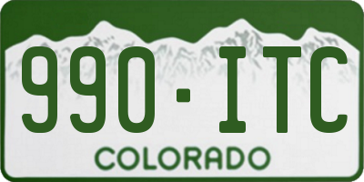 CO license plate 990ITC