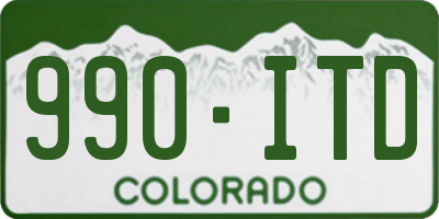 CO license plate 990ITD