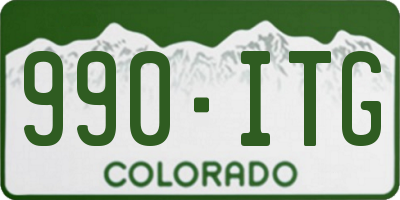 CO license plate 990ITG