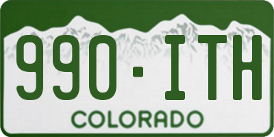 CO license plate 990ITH