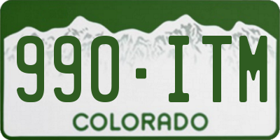 CO license plate 990ITM