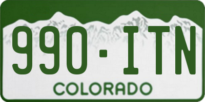 CO license plate 990ITN