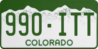CO license plate 990ITT