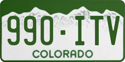 CO license plate 990ITV