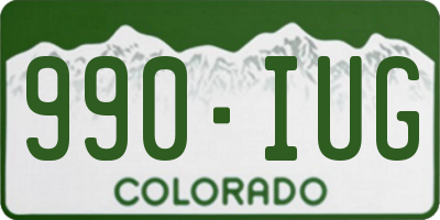 CO license plate 990IUG