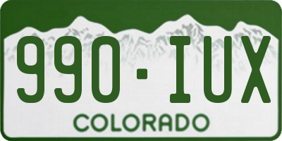 CO license plate 990IUX