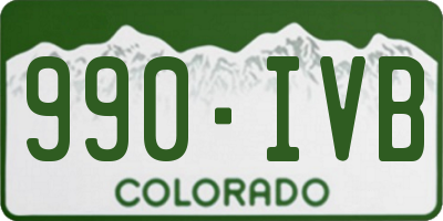 CO license plate 990IVB