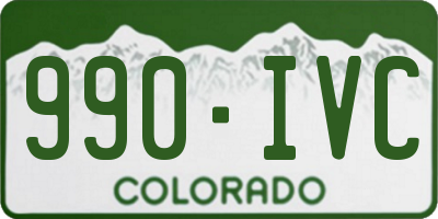 CO license plate 990IVC