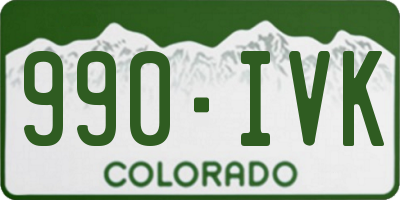 CO license plate 990IVK