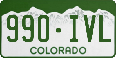 CO license plate 990IVL