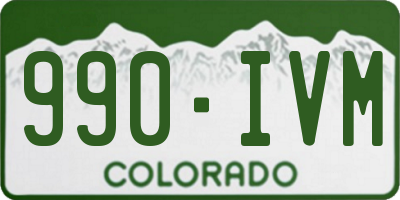 CO license plate 990IVM