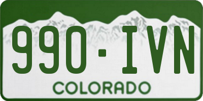 CO license plate 990IVN