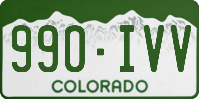 CO license plate 990IVV