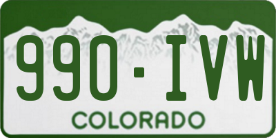 CO license plate 990IVW