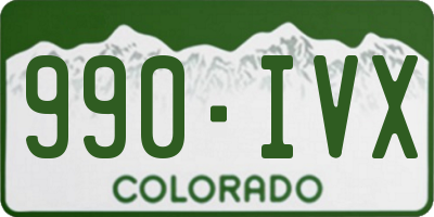CO license plate 990IVX