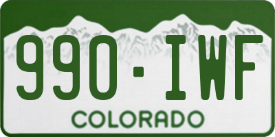 CO license plate 990IWF