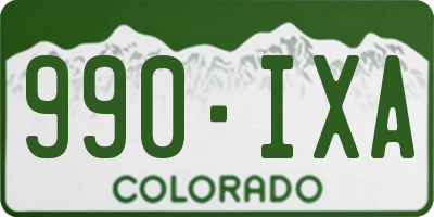 CO license plate 990IXA
