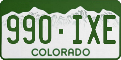 CO license plate 990IXE