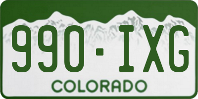 CO license plate 990IXG