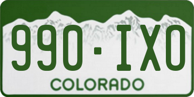 CO license plate 990IXO