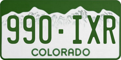 CO license plate 990IXR