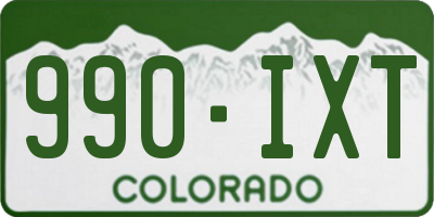 CO license plate 990IXT