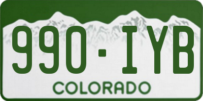 CO license plate 990IYB