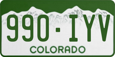 CO license plate 990IYV