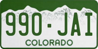 CO license plate 990JAI