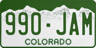 CO license plate 990JAM
