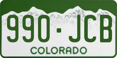 CO license plate 990JCB