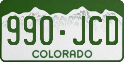 CO license plate 990JCD
