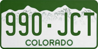 CO license plate 990JCT