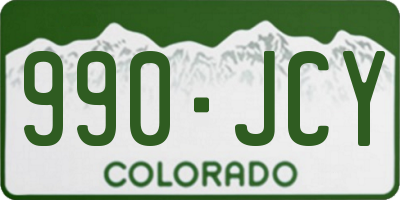 CO license plate 990JCY
