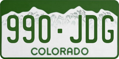 CO license plate 990JDG