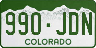 CO license plate 990JDN