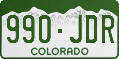 CO license plate 990JDR