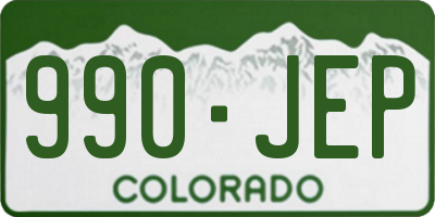 CO license plate 990JEP