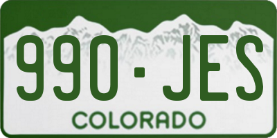 CO license plate 990JES