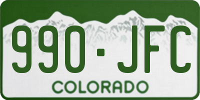 CO license plate 990JFC