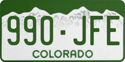 CO license plate 990JFE