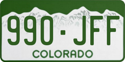 CO license plate 990JFF