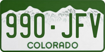 CO license plate 990JFV