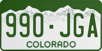 CO license plate 990JGA